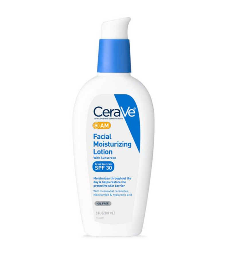 cerave facial moisturizing lotion with sunscreen on LEO edit