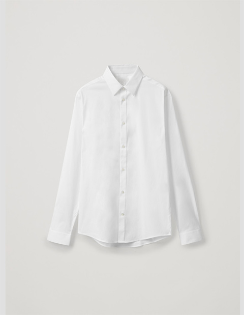Brunello Cucinelli French Collar Shirt in White