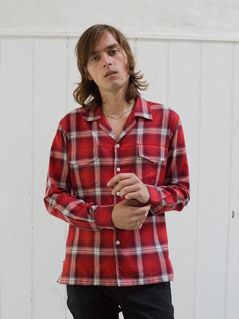 Basic Rights Pocketed Camp Collar Shirt in Check Red