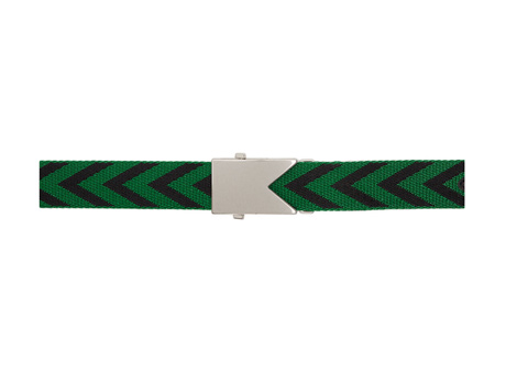 Bottega Veneta Green & Black Arrows Webbing Belt