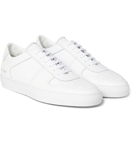 Common Projects White BBall Leather Sneakers