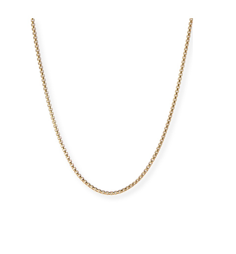 David Yurman Box Chain Necklace in 18K Gold 20 Inches