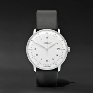Junghans White Max Bill Automatic 40mm Stainless Steel and Leather Watch