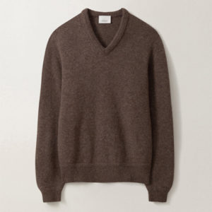 Lemaire Seamless Sweater in Shetland Dark Brown