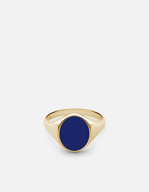 Miansai Heritage Ring Gold Vermeil Blue