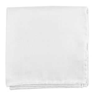 The Tie Bar Cotton Pindot White Pocket Square