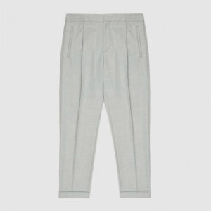 Reiss Brighton Pleat Front Trousers in Soft Grey
