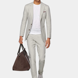 Suit Supply Light Grey Havana Suit Jacket