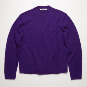 Acne Studios Pilled Wool Blend Sweater in Deep Purple