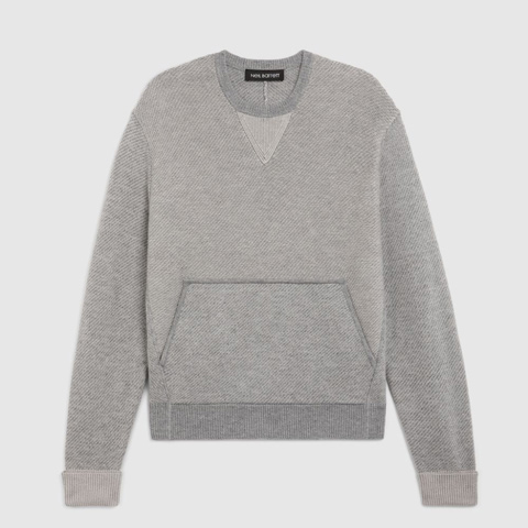 Neil Barrett Travel Knitted Sweatshirt in Smoke Melange