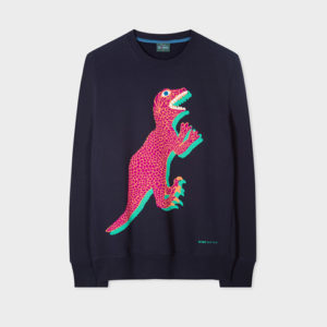 Paul Smith Men’s Navy Organic-Cotton “Dino” Sweatshirt
