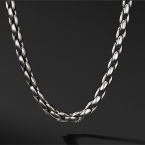 David Yurman Elongated Box Chain Necklace in Silver