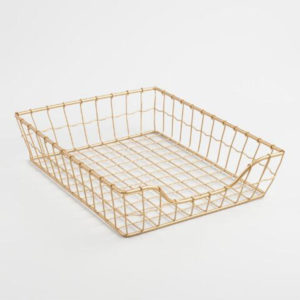 Gold Wire Antonia Paper Tray