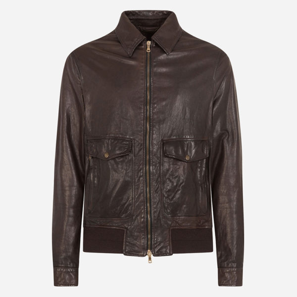 Dolce & Gabbana Washed Leather Jacket