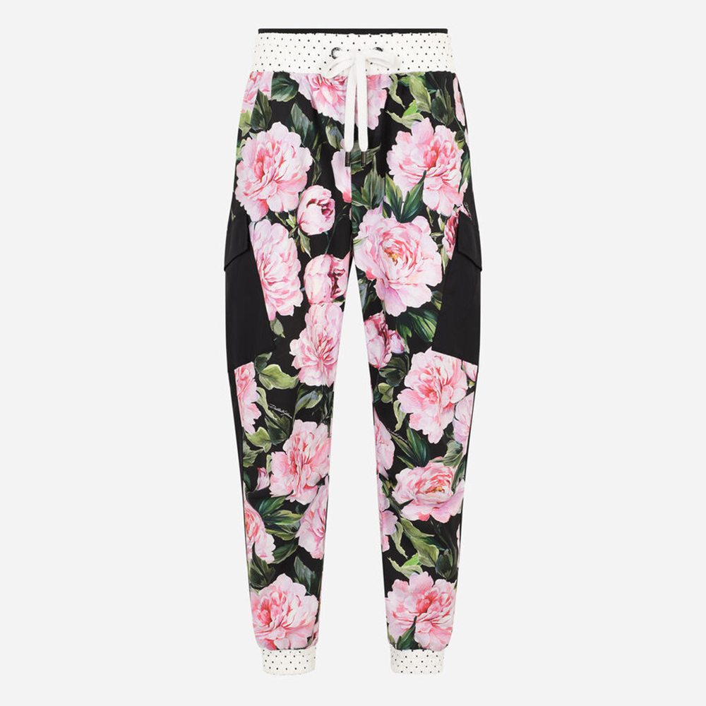 dolce & gabbana flower-print cargo pants on leo edit