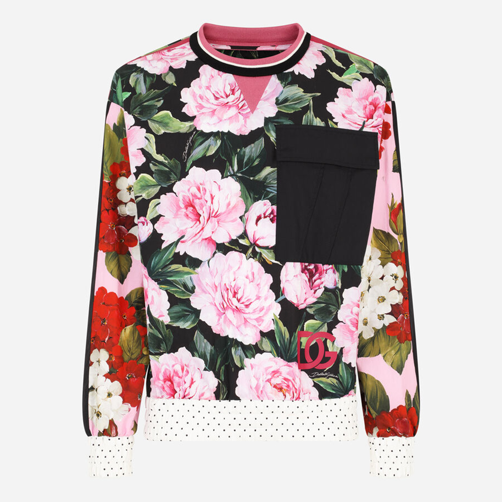 dolce & gabbana flower-print poplin sweatshirt on leo edit