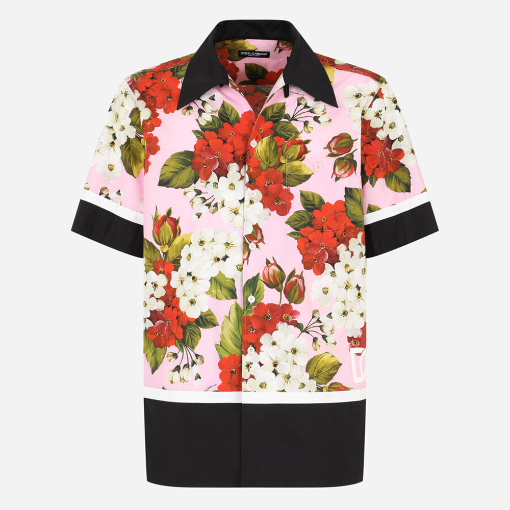 dolce & gabbana poplin hawaiian shirt on leo edit