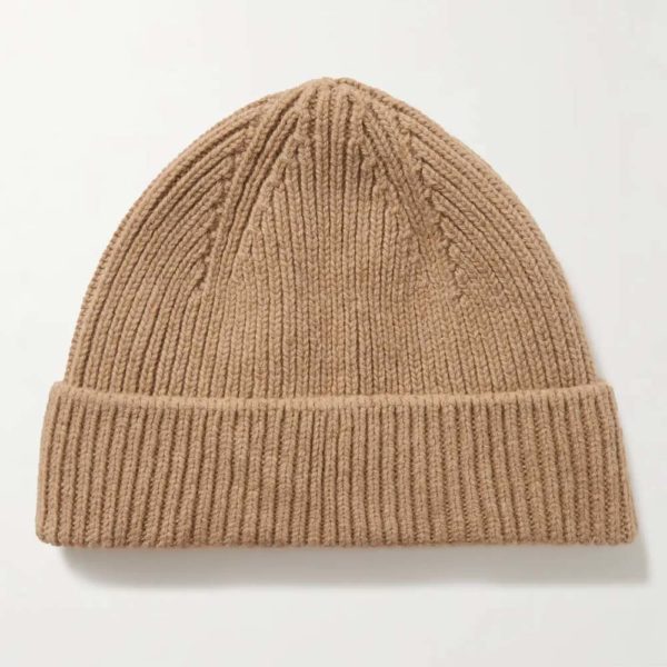 Organic Basics Ribbed Recycled Cashmere and Merino Wool-Blend Beanie