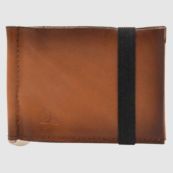 Esquivel Brown Leather Wallet with Adjustable Money Clip