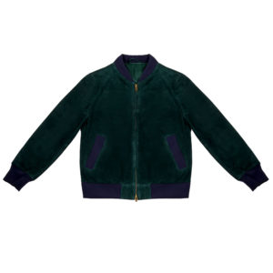 Craftsman Co. Green Suede Varsity Jacket