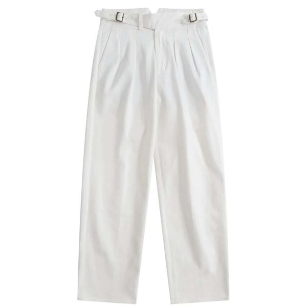 Craftsman Co. Off-White Denim Gurkha Trousers