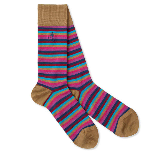 Ilaria Urbinati x London Sock Co Camel Stripe Socks